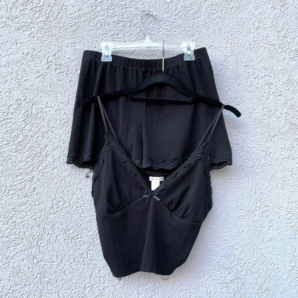 Fashion Nova Pajama with Lace Detail Set